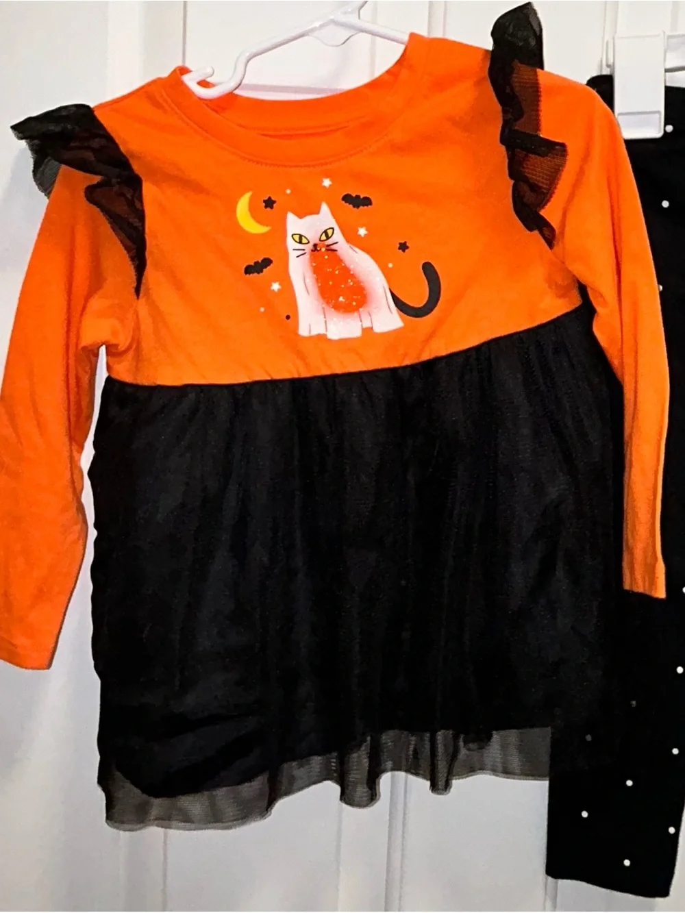 Cat & Jack Toddler Girls' Halloween Long Sleeve Cat Set Size 3T